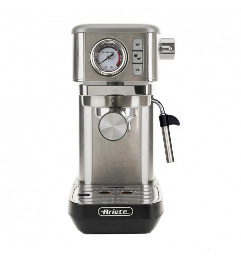 Ariete 1381 Macchina da caffè con manometro, compatibile con caffè in polvere e cialde ESE, 1300 W, Capacità 1,1 L, 15 bar di