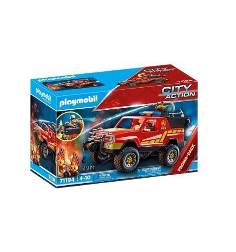 Playmobil City Action Pick-up et pompier