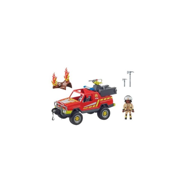 Playmobil City Action Pick-up et pompier