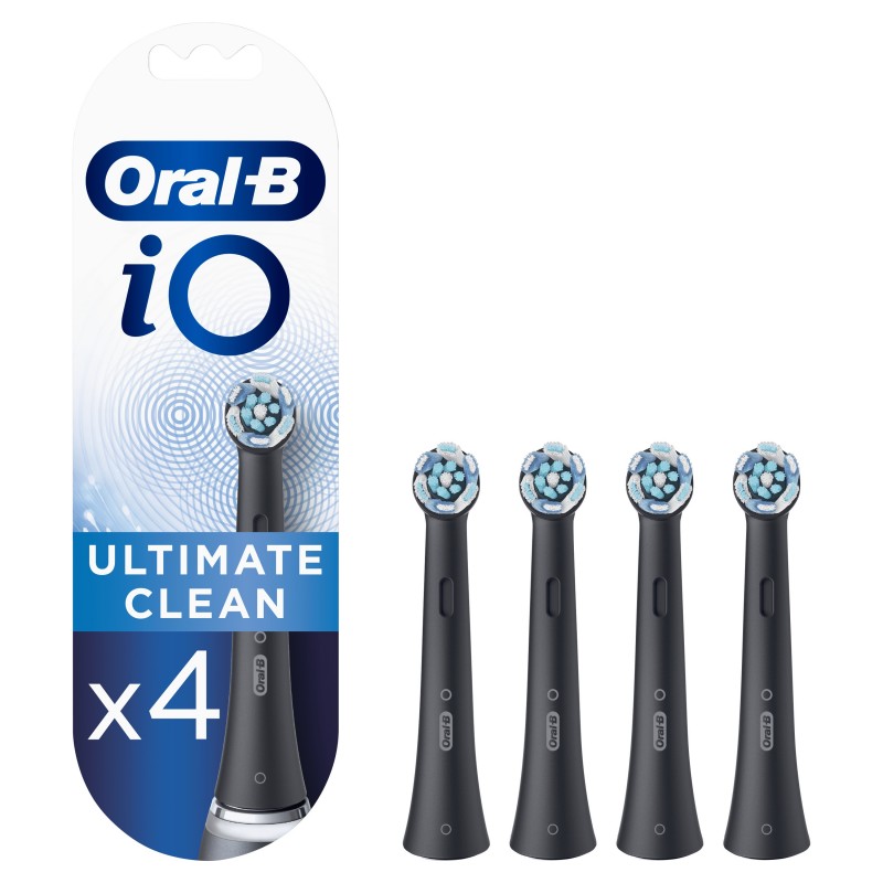 Oral-B iO Ultimate Clean Testine Di Ricambio Nere , 4 Pezzi