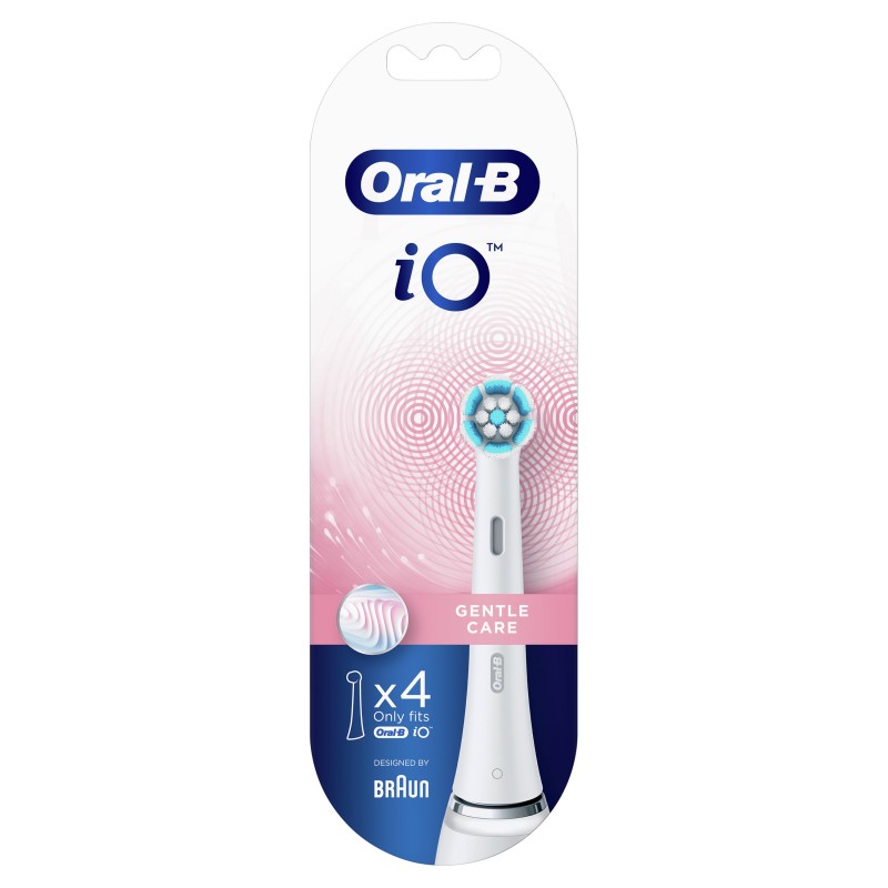 Oral-B iO Gentle Care 80346671 Elektrischer Zahnbürstenkopf 4 Stück(e) Blau, Weiß