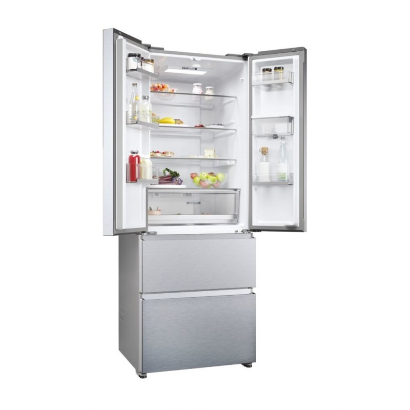 Haier FD 70 Serie 5 HFR5719EWMG side-by-side refrigerator Freestanding 444 L E Silver