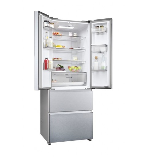 Haier FD 70 Serie 5 HFR5719EWMG side-by-side refrigerator Freestanding 444 L E Silver