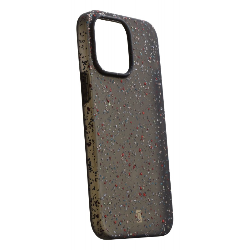 Cellularline Sensation Dots - iPhone 14 Custodia in silicone soft-touch semi-trasparente con effetto macchiettato Nero