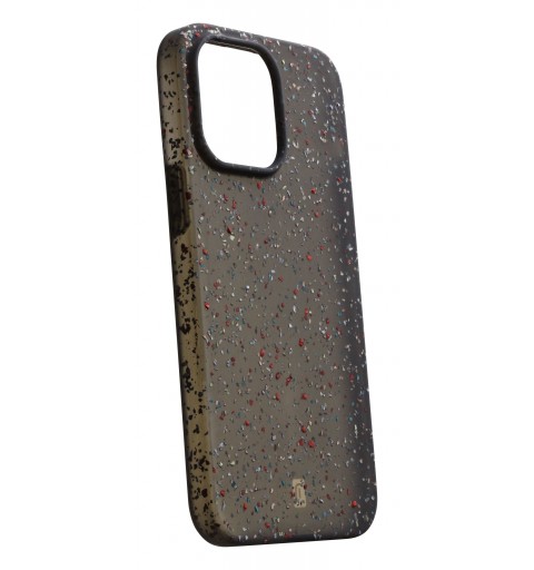 Cellularline Sensation Dots - iPhone 14 Custodia in silicone soft-touch semi-trasparente con effetto macchiettato Nero