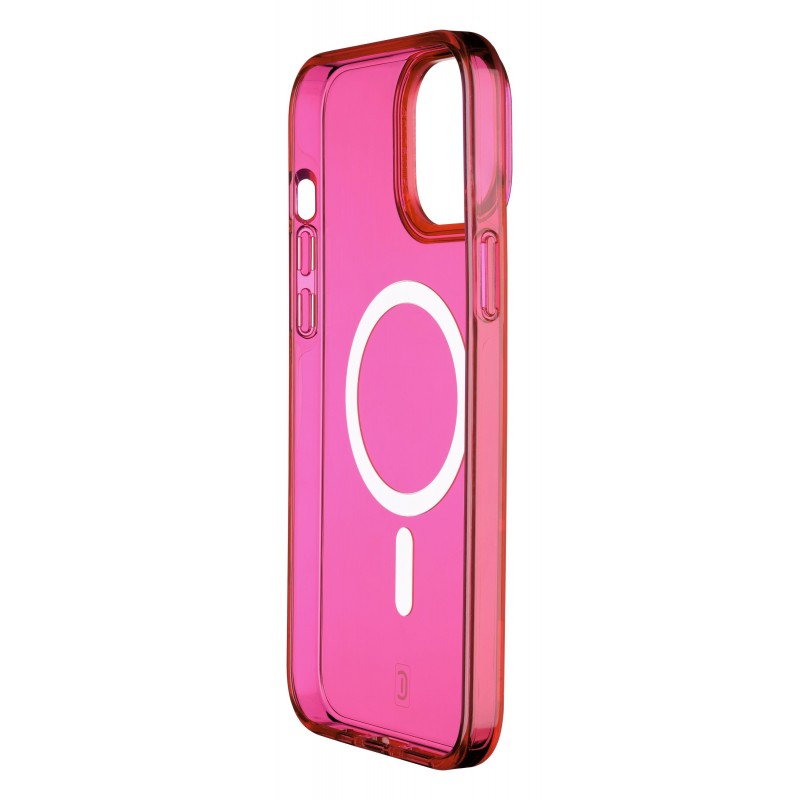 Cellularline Gloss Mag Handy-Schutzhülle 15,5 cm (6.1 Zoll) Cover Pink, Transparent, Weiß