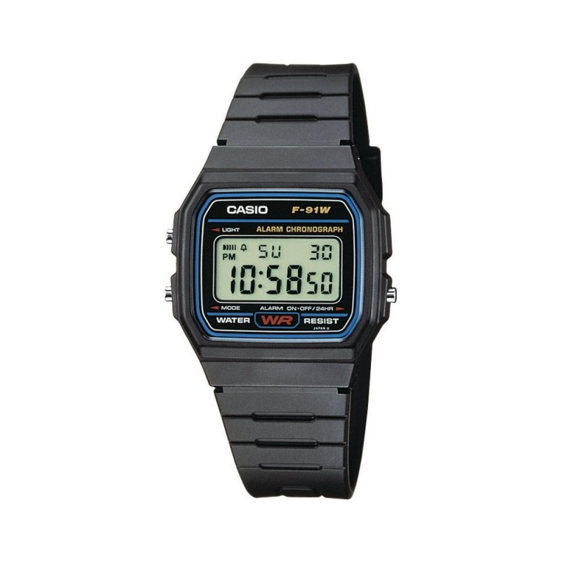 Orologio polso Casio Collection F 91W 1YEF Nero