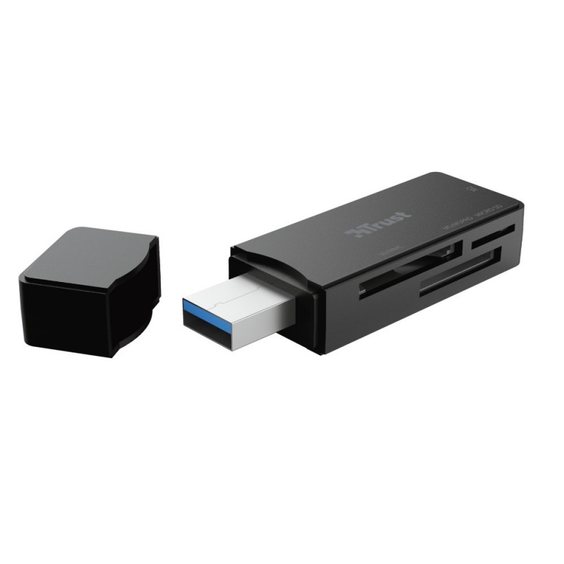 Trust NANGA lettore di schede USB 3.2 Gen 1 (3.1 Gen 1) Type-A Nero