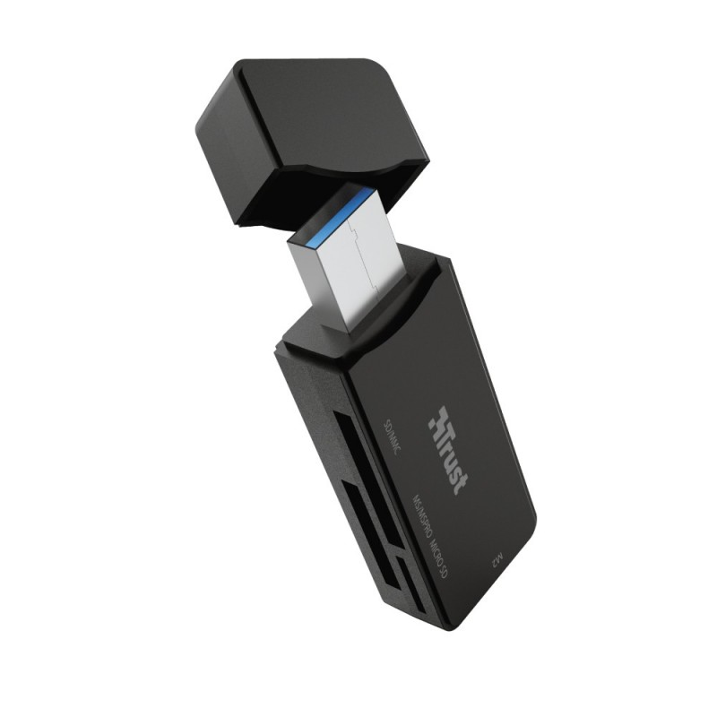 Trust NANGA lettore di schede USB 3.2 Gen 1 (3.1 Gen 1) Type-A Nero