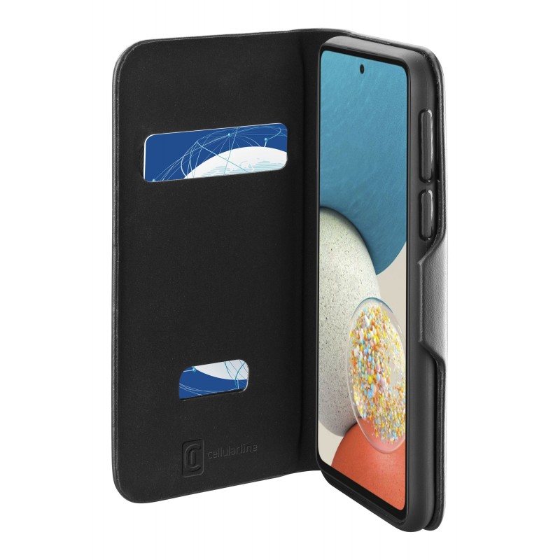 Cellularline Book Clutch - Galaxy A53 5G Custodia a libro con chiusura di sicurezza magnetica Nero