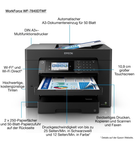 Epson WorkForce Pro WF-7840DTWF Inkjet A3 4800 x 2400 DPI Wi-Fi