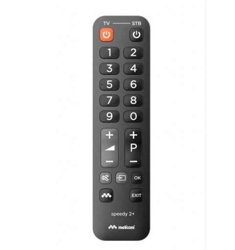 Meliconi Speedy 2+ remote control IR Wireless TV, TV Tuner, TV set-top box Press buttons