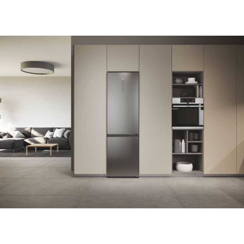 Haier 2D 60 Serie 3 HDW3620DNPK fridge-freezer Freestanding 377 L D Silver