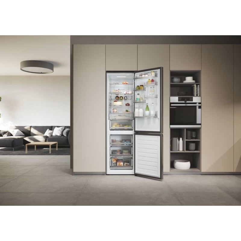 Haier 2D 60 Serie 3 HDW3620DNPK fridge-freezer Freestanding 377 L D Silver