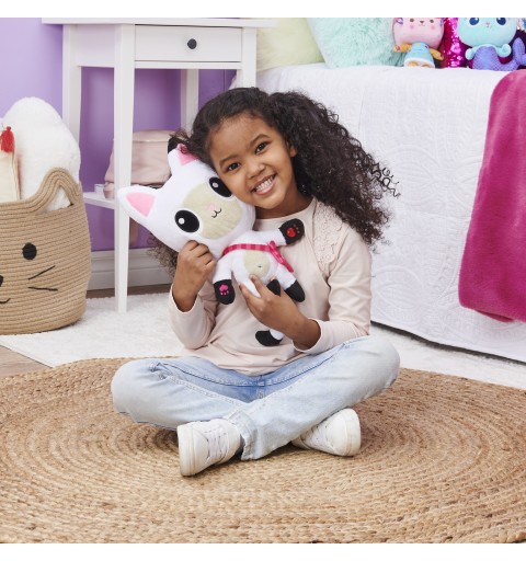 Gabby's Dollhouse Gabby‘s Dollhouse, Talking Pandy Paws, Peluche da 33 cm con luci, musica e 10 suoni e frasi