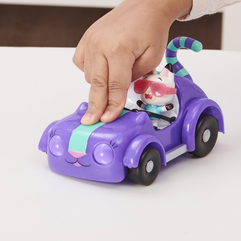 Gabby's Dollhouse , auto giocattolo Carlita con personaggio Pandy Paws da collezione e 2 accessori, giocattoli per bambini dai