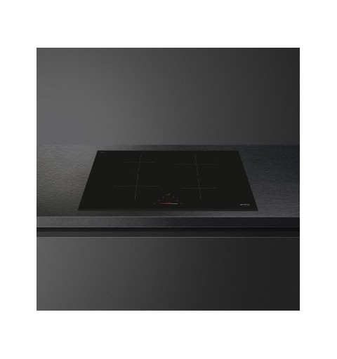 Smeg SIB2741D plaque Noir Intégré (placement) 75 cm Plaque avec zone à induction 4 zone(s)