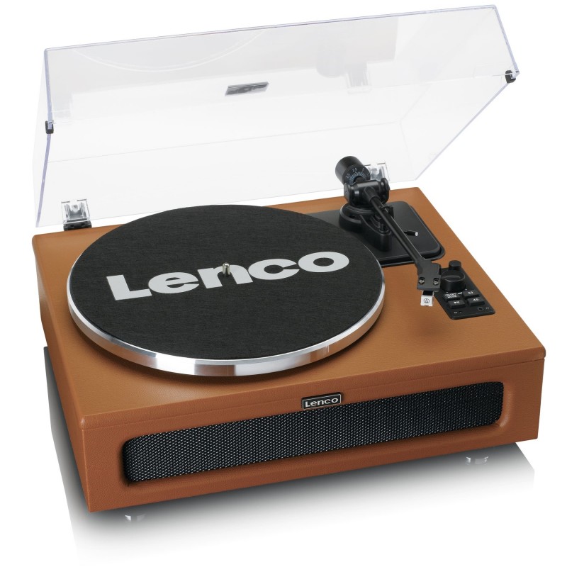 Lenco LS-430BN Audio-Plattenspieler mit Riemenantrieb Braun