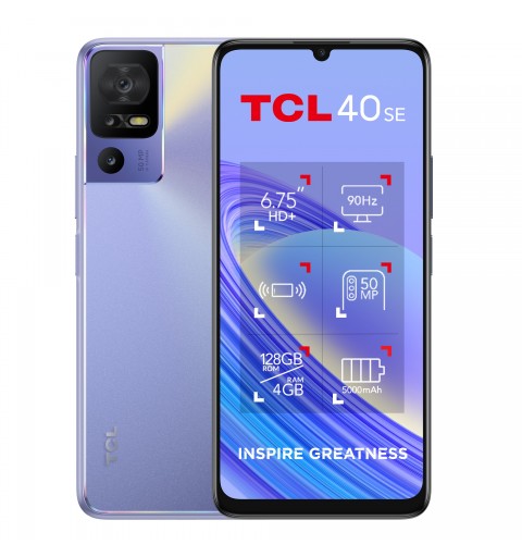 TCL 40 SE 17,1 cm (6.75") Double SIM Android 13 4G USB Type-C 4 Go 128 Go 5010 mAh Violet