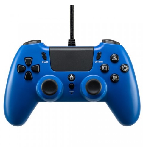 Qubick ACP40177 Gaming Controller Black, Blue USB Gamepad Analogue Digital PC, PlayStation 4, PlayStation 5