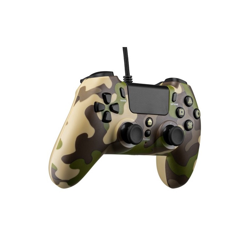 Qubick ACP40171 Gaming-Controller Camouflage USB Gamepad Analog Digital PC, PlayStation 4, PlayStation 5