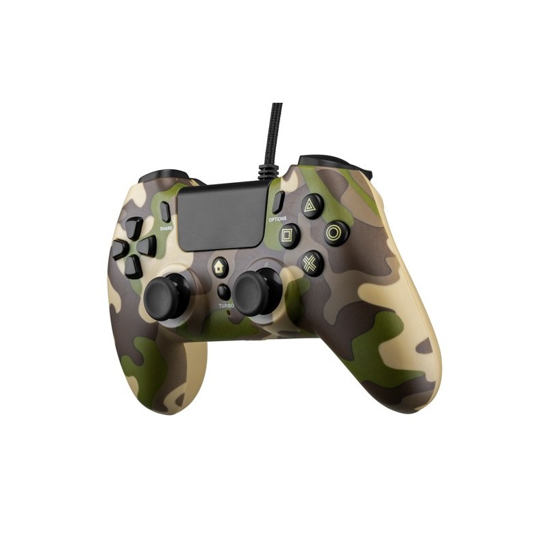 Qubick ACP40171 Gaming-Controller Camouflage USB Gamepad Analog Digital PC, PlayStation 4, PlayStation 5