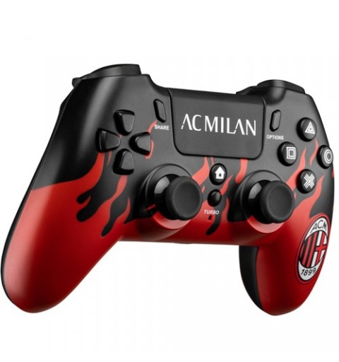 Qubick ACP40179 accessoire de jeux vidéo Noir, Rouge Manette de jeu Analogique Numérique PC, PlayStation 4, PlayStation 5