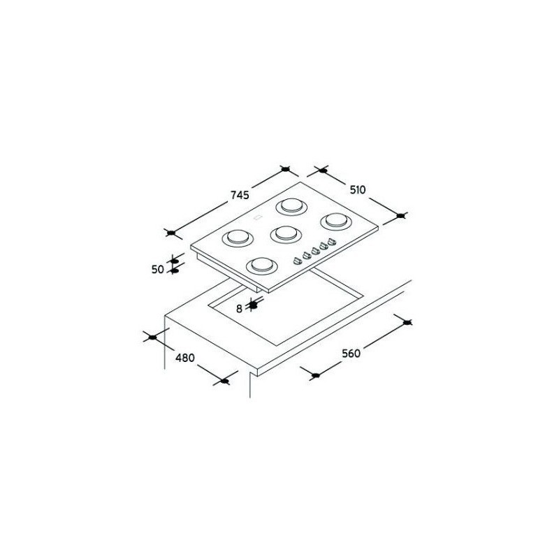 Piano cottura Electrolux KGS7566SX