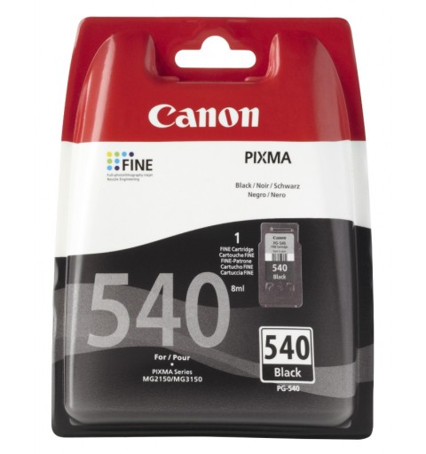 Canon PG-540 cartucho de tinta 1 pieza(s) Original Rendimiento estándar Foto negro