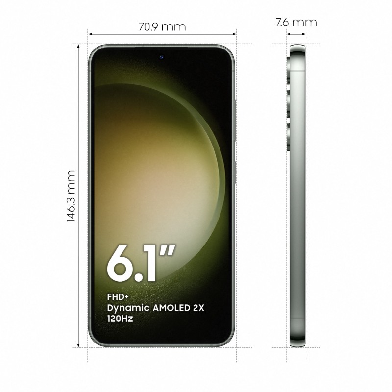 Samsung Galaxy S23 SM-S911B 15,5 cm (6.1") SIM doble Android 13 5G USB Tipo C 8 GB 128 GB 3900 mAh Verde