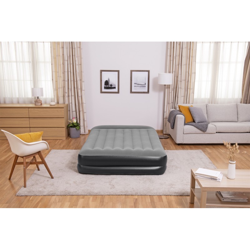 Bestway Tritech Air Mattress Queen with Built-in AC Pump and Antimicrobial Coating 2.03 m x 1.52 m x 46 cm