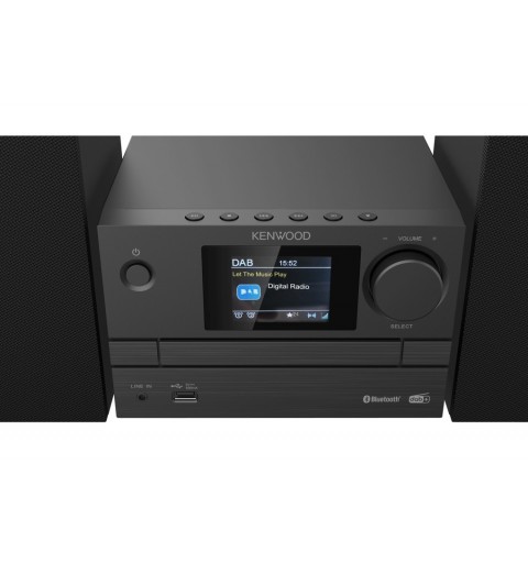 Kenwood M-525DAB Microcadena de música para uso doméstico 7 W Negro