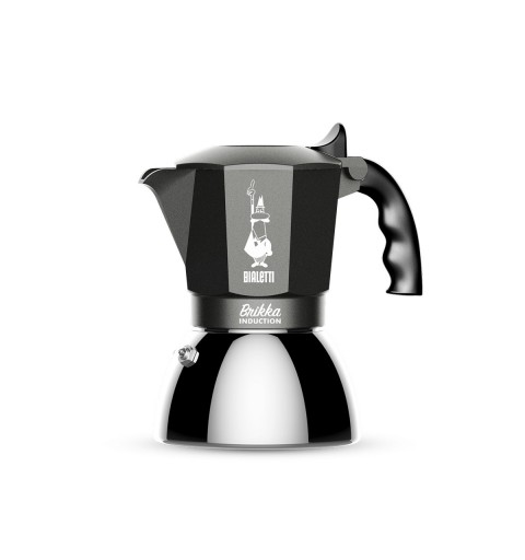 Bialetti Brikka Induction Cafetera italiana Negro, Acero inoxidable