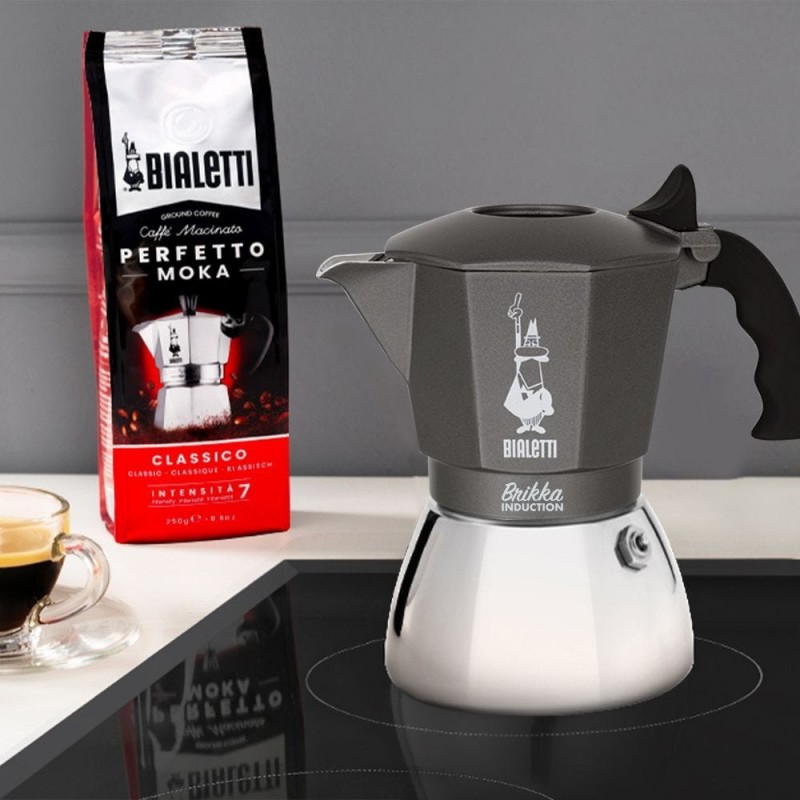 Bialetti Brikka Induction Moka pot Black, Stainless steel