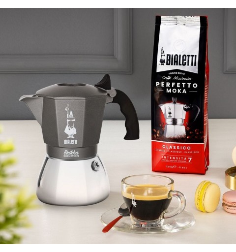 Bialetti Brikka Induction Cafetera italiana Negro, Acero inoxidable