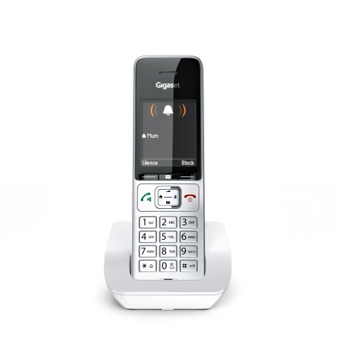 Gigaset Comfort 501 DECT-Telefon Anrufer-Identifikation Silber, Weiß