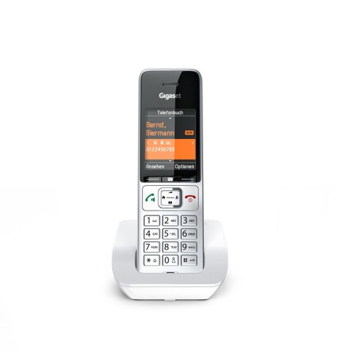 Gigaset Comfort 501 DECT-Telefon Anrufer-Identifikation Silber, Weiß