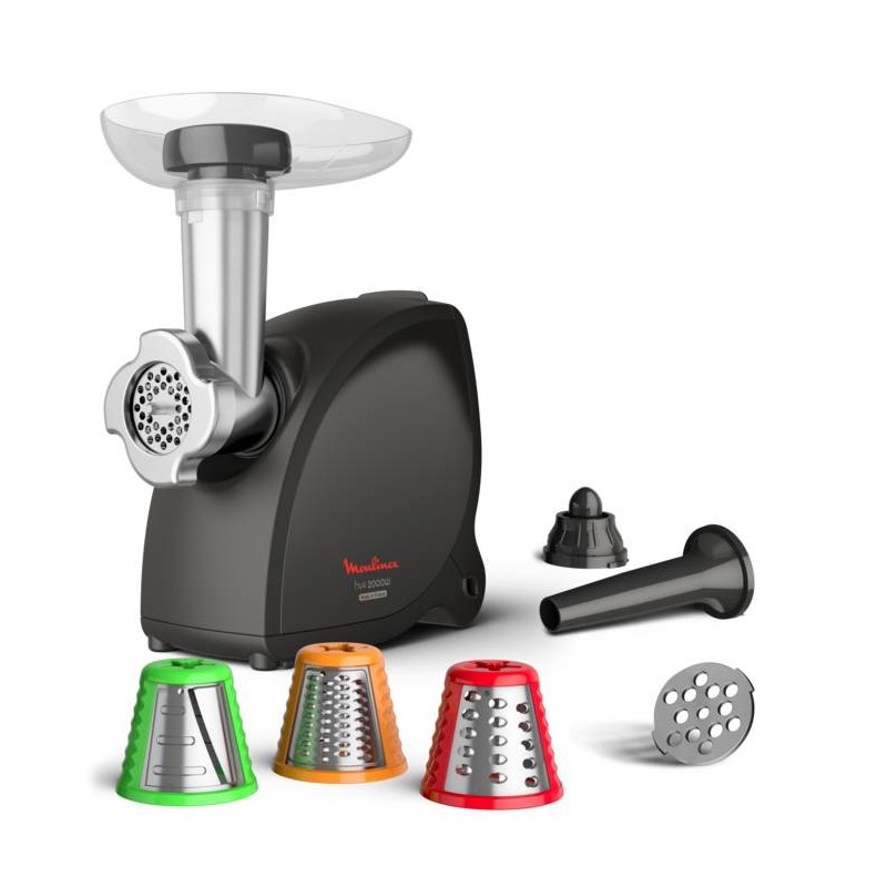 Moulinex ME472832 mincer 2000 W Black, Stainless steel