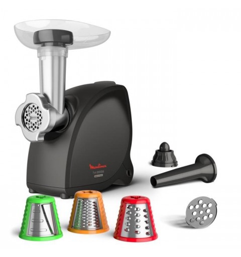 Moulinex ME472832 mincer 2000 W Black, Stainless steel