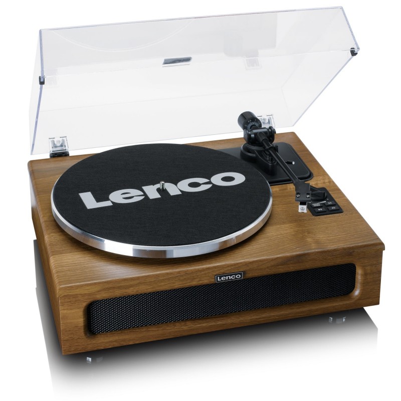 Lenco LS-410WA Plattenspieler Audio-Plattenspieler mit Riemenantrieb Braun