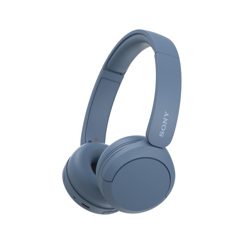 Sony Cuffie Bluetooth wireless WH-CH520 - Durata della batteria fino a 50 ore con ricarica rapida, stile on-ear - Blu