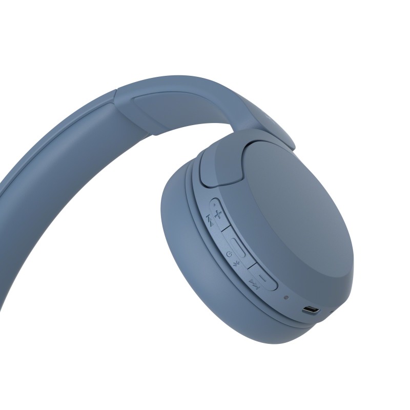 Sony Cuffie Bluetooth wireless WH-CH520 - Durata della batteria fino a 50 ore con ricarica rapida, stile on-ear - Blu