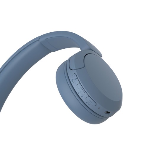 Sony Cuffie Bluetooth wireless WH-CH520 - Durata della batteria fino a 50 ore con ricarica rapida, stile on-ear - Blu