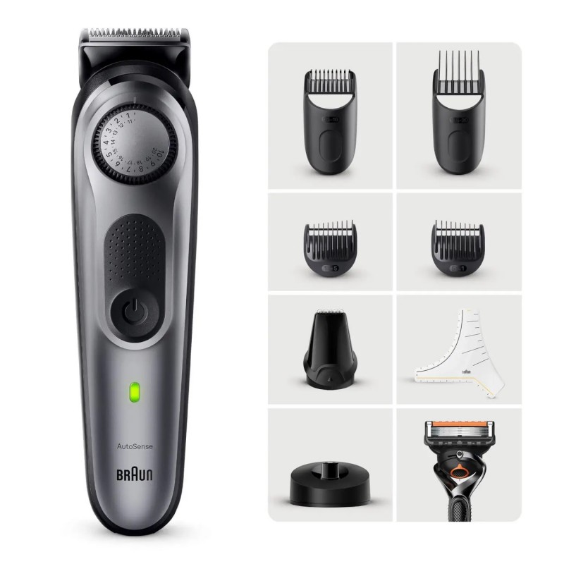 Braun BeardTrimmer 7 BT7420 tondeuse à barbe Argent