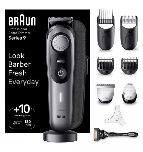 Braun BeardTrimmer BT9420 Nass & Trocken Schwarz, Grau