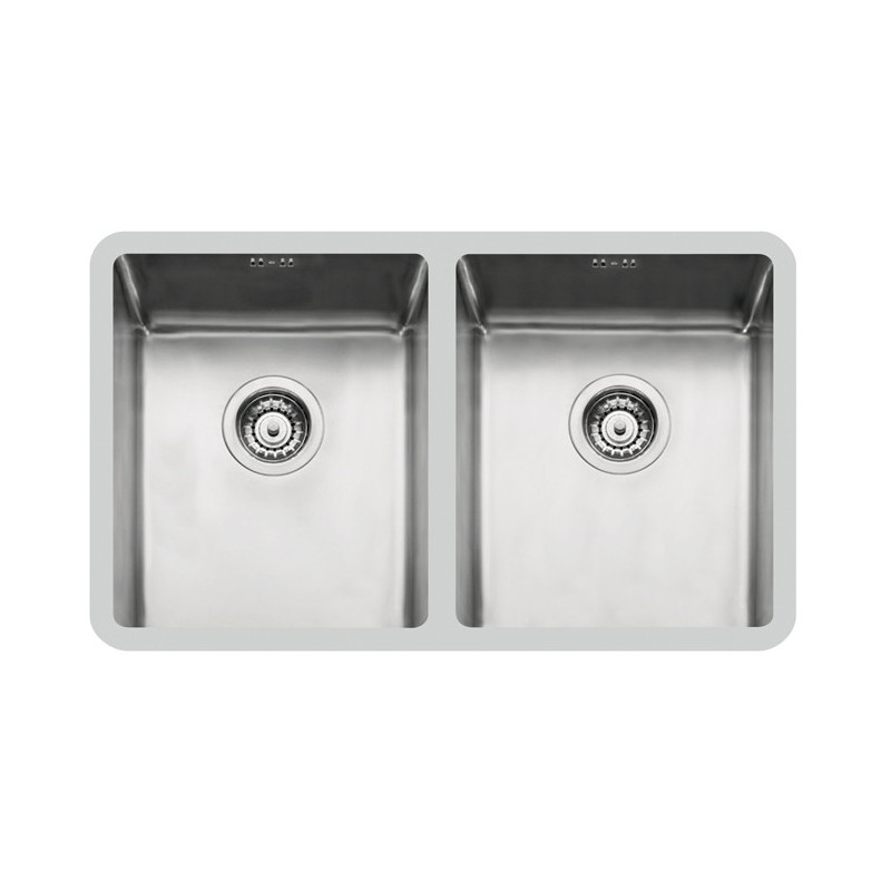 Foster KE.2V.34+34.ST Undermount sink Rectangular Stainless steel