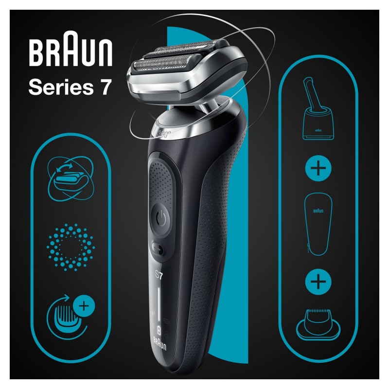 Braun Series 7 71-N7200cc Foil shaver Trimmer Black