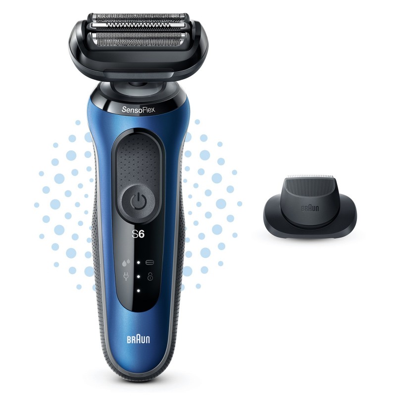 Braun Series 6 61-B1200s Folienschaber Trimmer Schwarz, Blau