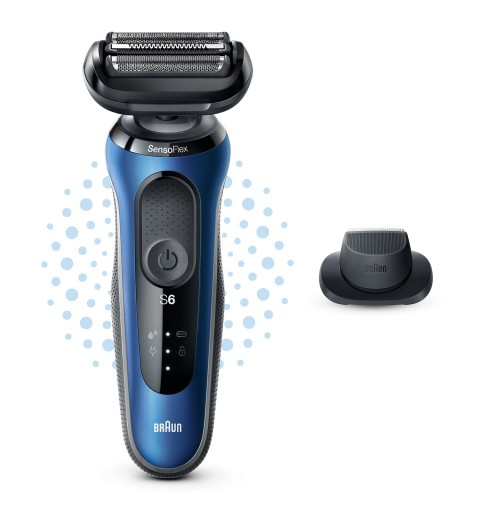 Braun Series 6 61-B1200s Foil shaver Trimmer Black, Blue