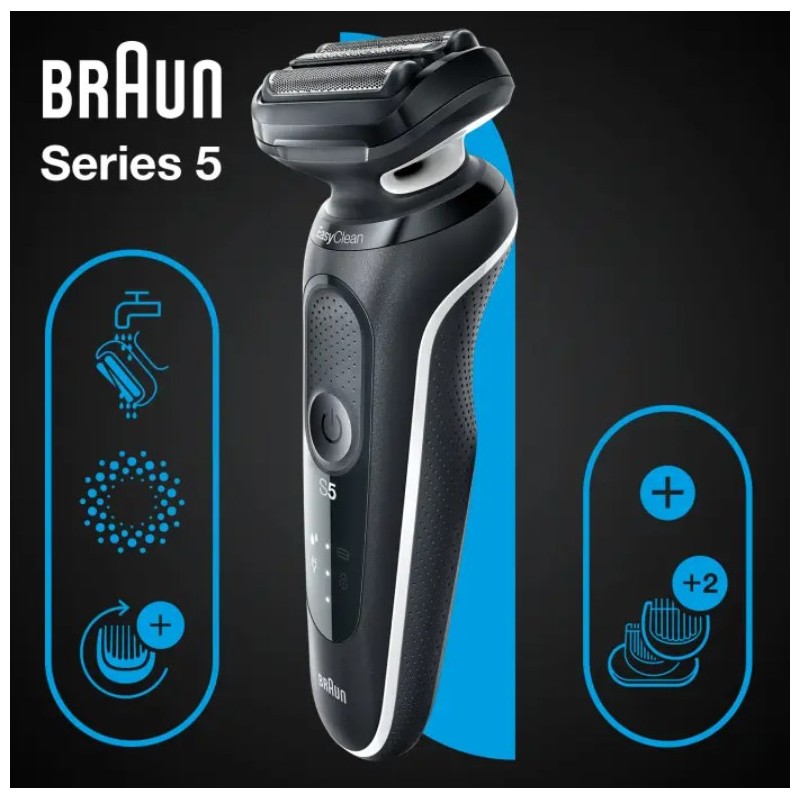 Braun Series 5 51-W1600s Folienschaber Schwarz, Weiß